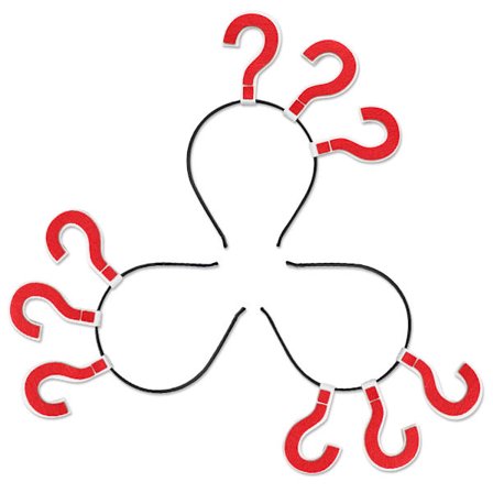 3 stk. sjove spørgsmålstegn hårbøjler til julefest