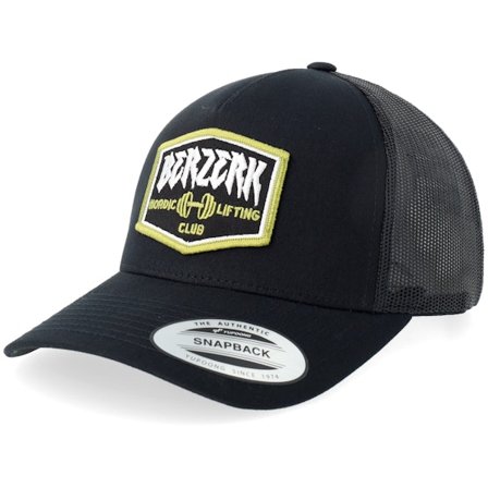 Berzerk - Preto trucker Boné - Nordic Lifting Patch Black A-frame Trucker @ Hatstore