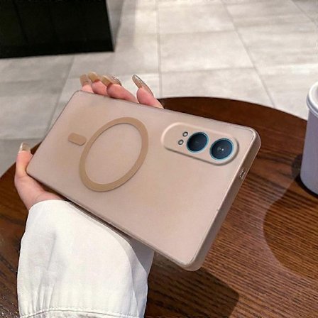 Yhteensopiva OnePlus Nord CE4 Lite 5G:n kanssa Magneettinen kuori, yhteensopiva MagSafe-yhteensopivan huurretun PC-puhelinkuoren kanssa kameran 