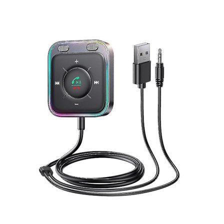 Bluetooth 5.3 Billadapter Forbedret Dobbelt Mikrofoner ENC Støyreduksjon 3,5 mm AUX Lydadapter Bluetoo-yuhao