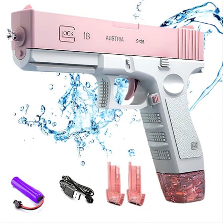 Elektrisk vattenpistol för vuxna och barn Automatisk vattenpistol, vattenpistol med stor kapacitet för sommar, pool, strand