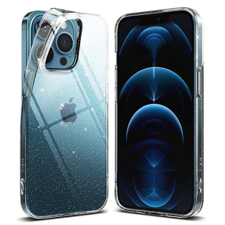 Glitter iPhone 13 Pro cover - Gennemsigtig