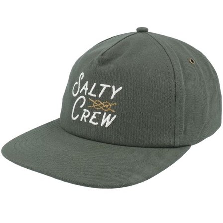 Salty Crew - Grön unconstructed Keps - Splice Canvas Olive A-Frame Snapback @ Hatstore