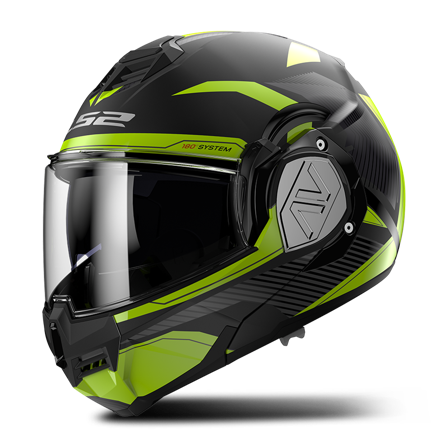 Casco Modulare LS2 FF906 ADVANT Revo Nero/Giallo Alta Visibilità S