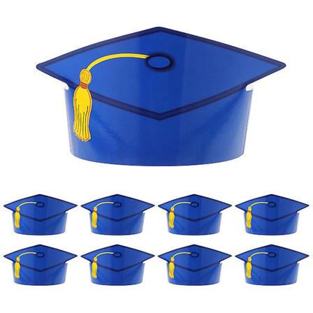 12 stk. DIY-gradueringshatte, justerbare gradueringshatte af papir, festartikler til børn og voksne