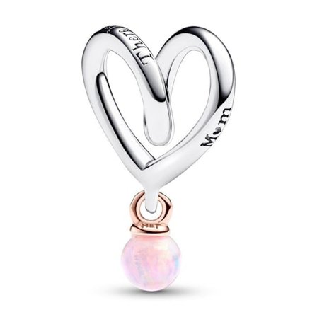 Riipus - PANDORA - 783242C01 - Sydän - Opali - Monivärinen