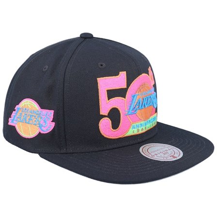 Mitchell & Ness - Negro snapback Gorra - Los Angeles Lakers Summer Nights Black Snapback @ Hatstore