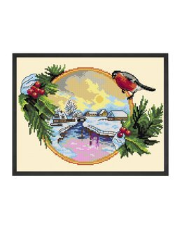 Stickpackung Bild Winterlandschaft