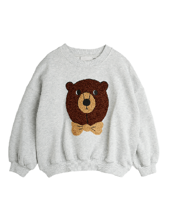 Mini Rodini Bear Chenille Sweatshirt Bodies & set Unisex Grå 92/98