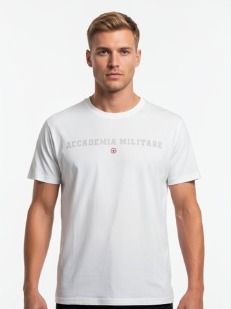 Accademia Militare T-shirt Maniche Corte Uomo Bianco