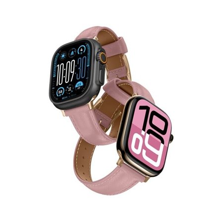 AmazingThing Class Band lærrem for $ 0000095n Watch 45 / 46 / 49 mm - Rosa