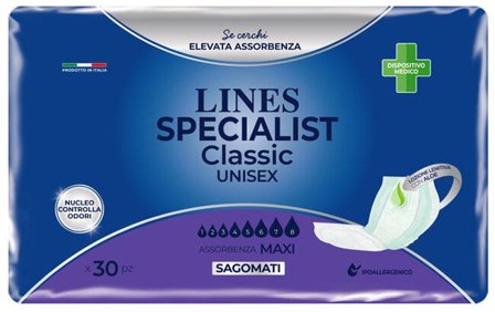 Lines Specialist Classic Unisex Pannoloni Sagomati Assorbenza