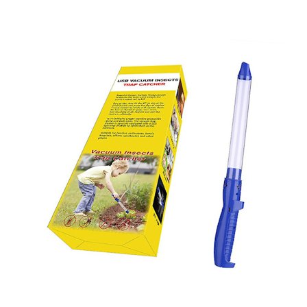 Genopladelig insektsuger med opladningskabel - håndholdt edderkoppesuger insektfælde
