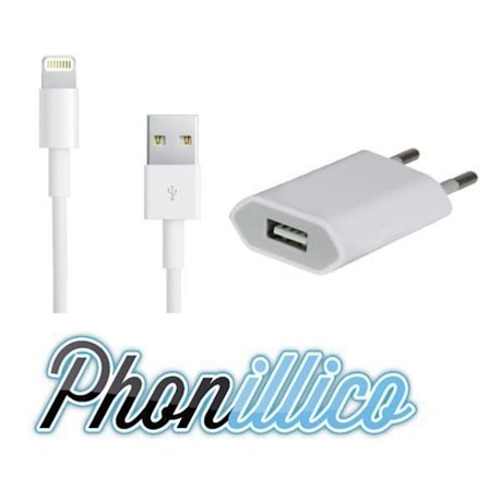 Laddare för vägguttag och USB-kabel som är kompatibel med iPhone 5