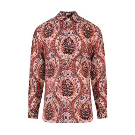 Etro - Skjortor - Brun - Herr - Storlek: M, Herr, Storlek: M