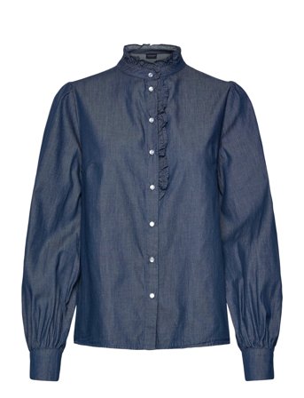 Lexington Clothing | Denim Frill Blouse | S