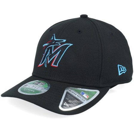 New Era - MLB Svart adjustable Keps - Miami Marlins MLB PR 9FORTY M-Crown Black Adjustable @ Hatstore