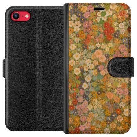 Kompatibelt Lommeboketui til Apple iPhone 7 Blomstereng i varme toner med en nostalgisk malerisk følelse