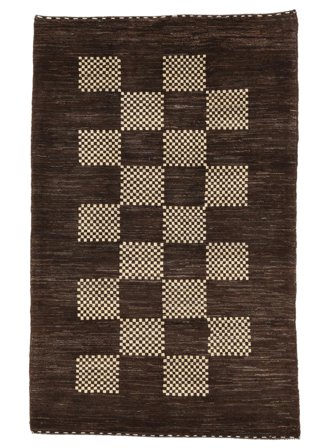 122X200 Tappeto Gabbeh Persia Fine Moderno Nero/Marrone (Lana, Persia/Iran) Carpetvista