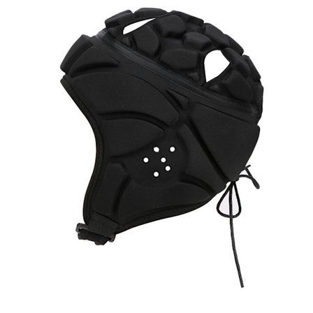 Myk Hjelm for Utendørs Sport, Hodebeskyttelse for Trening Baseball Fotball Keeper Pitcher Svart S