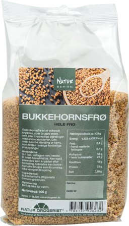Natur Drogeriet Bukkehornsfrø 500 g, Helse & Madvarer, Krydderier, Øvrigt