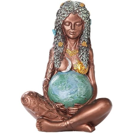 Äiti Maa Millennium Gaia -patsas Hartsipatsas Koti- ja Puutarhakoristeluun (Äiti Maa -patsas 5,9" 3,54" 3,54") (Keskikokoinen)