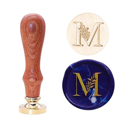 Initial Bokstav M Vaxsigill Stamp Vintage