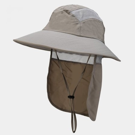 Fiskehatt med nackskydd, solskydd vandringshatt för mig