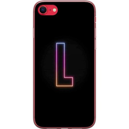 Yhteensopiva Puhelinkuori Apple Apple iPhone 7 Minimaalinen neonkirjain L pehmeästi vaihtuvassa värivalossa mustaa taustaa vasten, puhdas graafinen