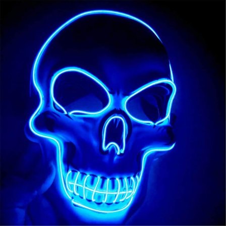 Dekorativ Halloween LED-maske LED-skeletmaske lyser op til Halloween