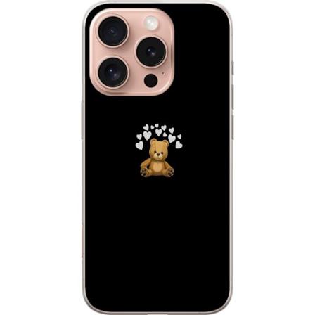 Apple iPhone 16 Pro Gjennomsiktig deksel Teddybjørn hjerte