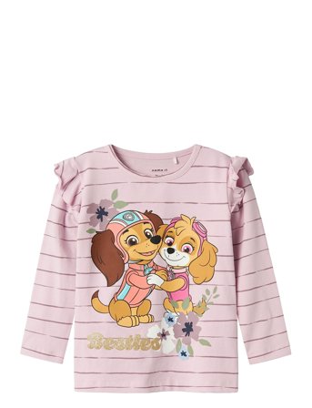 name it Nmfjulia Paw Ls Top Box Cplg - Pink - 92