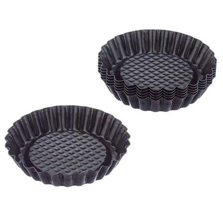 Klassiske mini tærteforme 6 stk, tærteforme 10 cm, lille tærtepande,