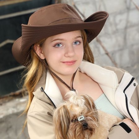 Solhatt, för flickor, UV-skydd UPF 50+