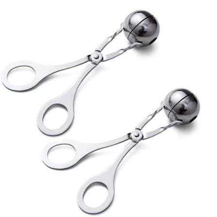 2 stk. perfekte kødboller - Kødbolleformer i rustfrit stål, køkkenredskab L