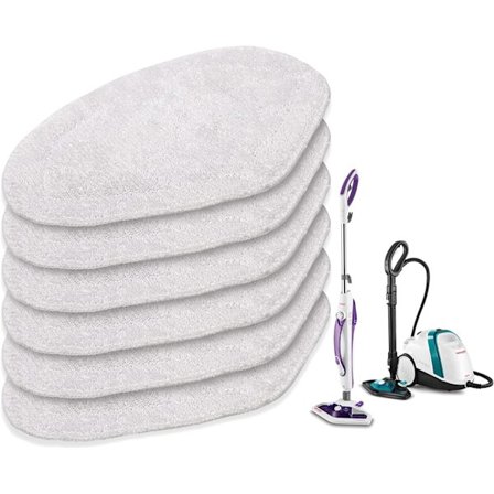 Uudelleenkäytettävät mikrokuituliinat, jotka sopivat POLTI Vaporetto -höyrypuhdistimen lattianpuhdistukseen, pestävät täyttöliinat (6 kpl)