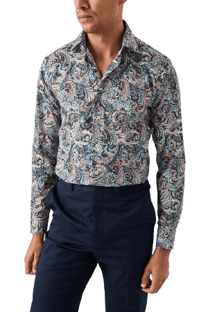 Eton Signature Twill-skjorta Slim Fit Skjortor Herr Flerfärgad 42
