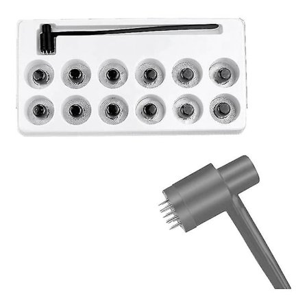 1 ÆSKE (12 STK) 7-stjernet nål & Dermal Hammer, nålesæt