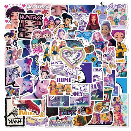 60 Populære K-POP Devil Hunter-klistremerker - Vanntette Skateboard Laptop-dekorasjoner