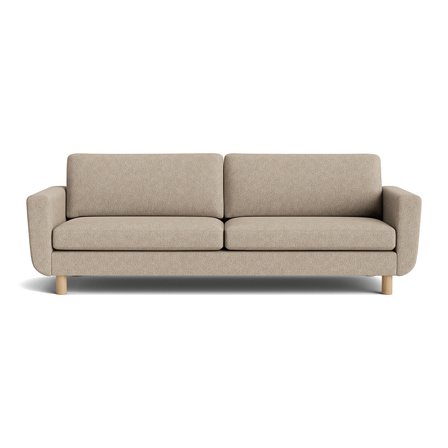 Haven 3-Sitzer-Sofa in Aragon Grau/Beige, elegantes Design, hoher Sitzkomfort, zeitloser Stil für das Wohnzimmer, 86cm Höhe, gemütlich.