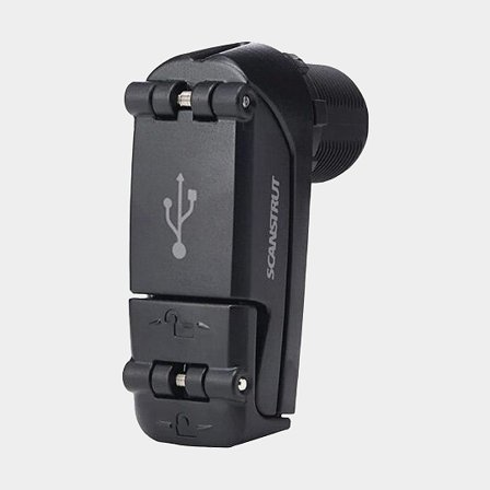Prise USB Scanstrut ROKK Charge Pro, encastrée, noir, 12 V / 24 V, 36 / 60 W, 4.2 A, USB-A + USB-C, avec couvercle