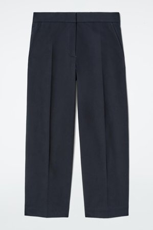 COS Damen Chinohose Aus Baumwoll-Twill - Blau