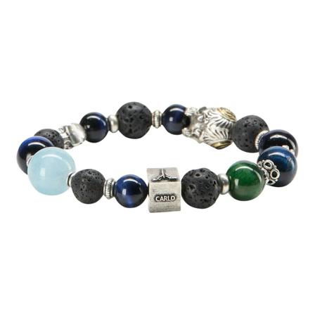 Carlo Colucci, Armband eleges, Farbmix Music Zwart, unisex, Maat:ONE Size