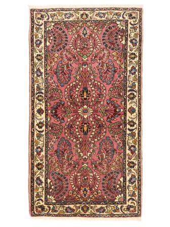 Hand Knotted Sarouk Rug 68X125 Wool Small