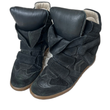 Svarta wedge sneakers Isabel Marant