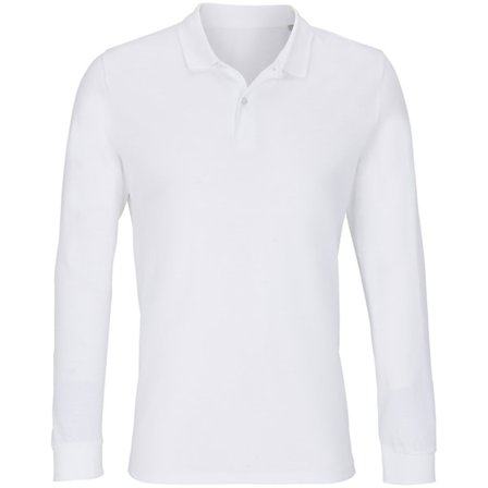 SOLS Unisex Adult Planet Piqué Long-Sleeved Polo Shirt M White