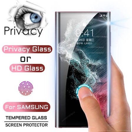 Yksityisyys tai HD karkaistu lasi Samsung Galaxy S23 Ultra Anti Spy -näytönsuojalle