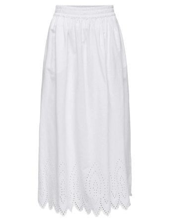 Onltulum Emb Maxi Skirt Wvn White ONLY