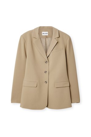 NA-KD Blazer oversize à trois boutons - Tenue de bureau - Beige - EU 34