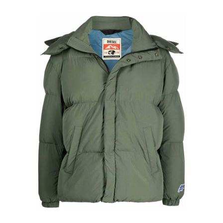 Diesel, Puffer Jacket Groen, Heren, Maat:S